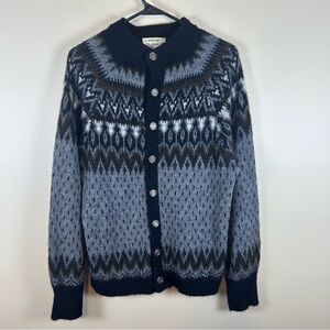 vintage Arrow Ski Lodge cardigan Fair Isle pattern Size M